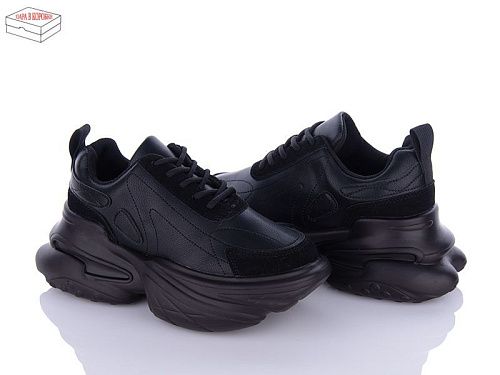 Кроссовки Ailaifa 8201 all black в магазине Фонтан Обуви