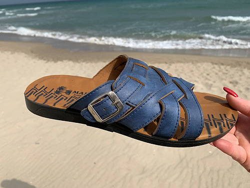 Шлепанцы Gurkem MKD21 blue в магазине Фонтан Обуви