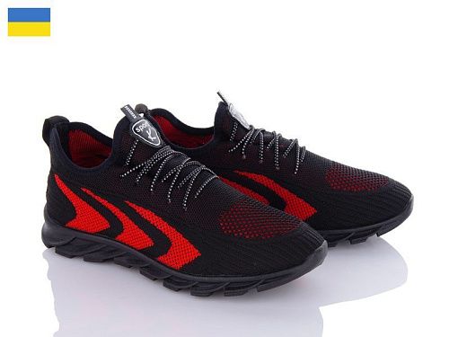 Кроссовки Kredo Кредо 23-35-1 чорн-червоні в магазине Фонтан Обуви