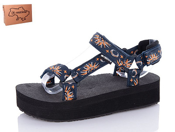 Босоножки Restime KWL24036 navy-sun в магазине Фонтан Обуви