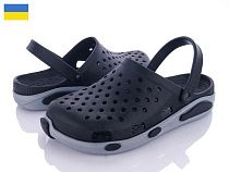 Кроксы Kredo Кредо 2090 черный-серый в магазине Фонтан Обуви