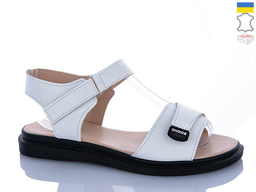 Босоножки Sali 702 білий чор-п. в магазине Фонтан Обуви