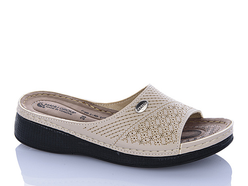 Шлепанцы Sali One 209 бежевий в магазине Фонтан Обуви