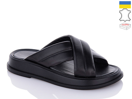 Шлепанцы Garti 0112 чорний шкіра-old-1 в магазине Фонтан Обуви