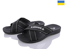 Шлепанцы Gurkem TRK2026-003-1 чорний-білий в магазине Фонтан Обуви