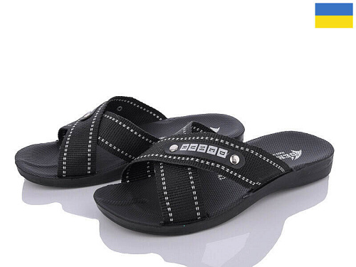 Шлепанцы Gurkem TRK2026-003-1 чорний-білий в магазине Фонтан Обуви