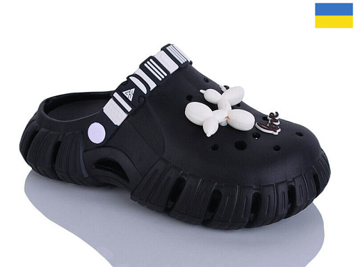 Кроксы Malibu 677 чорний/чорн в магазине Фонтан Обуви