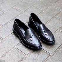 Туфли No Brand 401 Чорна шкіра в магазине Фонтан Обуви