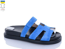 Шлепанцы Garti 0091 блакитний замш в магазине Фонтан Обуви