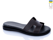 Шлепанцы Sali 501 коричневий к чор-п. в магазине Фонтан Обуви