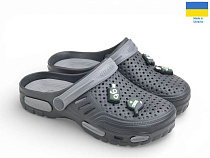 Кроксы Rai Shoes СД48 графіт в магазине Фонтан Обуви