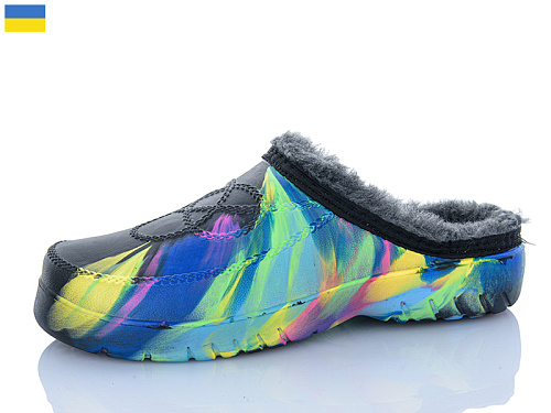 Сабо Sanlin Ж64 папуга-чорний в магазине Фонтан Обуви