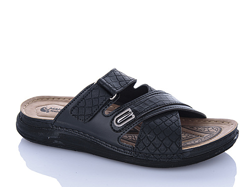 Шлепанцы Oskar 01-15 чорний в магазине Фонтан Обуви