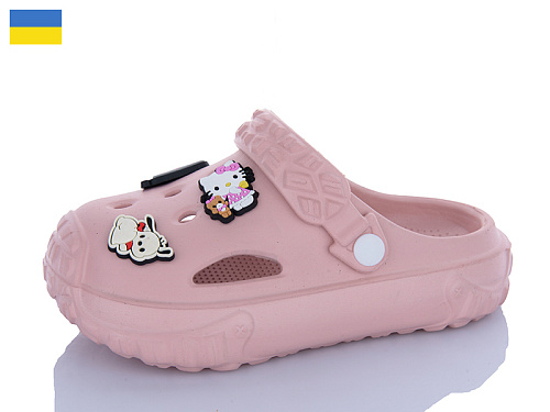 Кроксы M&L Alex13 ML3001 рож-пудра джибітси асорті в магазине Фонтан Обуви