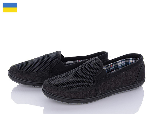 Слипоны Львов База Verta Т9 чорний в магазине Фонтан Обуви