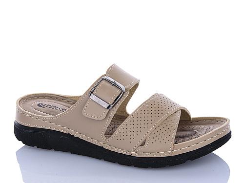 Шлепанцы Sali One 203-58 бежевий в магазине Фонтан Обуви