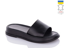 Шлепанцы Garti 0197 чорна шкіра в магазине Фонтан Обуви