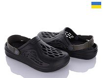 Кроксы Demur DSL129 чорний-хакі в магазине Фонтан Обуви