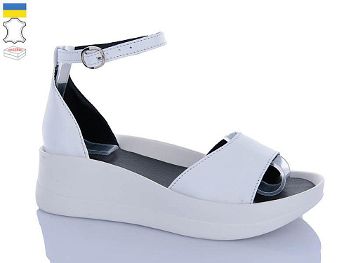 Босоножки Garti 0199 білий шкіра в магазине Фонтан Обуви