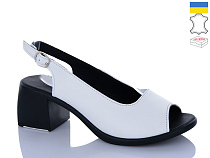 Босоножки Sali 120 білий чор-п. в магазине Фонтан Обуви