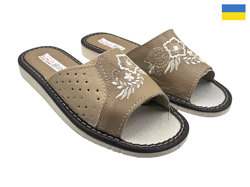Тапочки Rai Shoes Капці 7 св.беж-бежевий в магазине Фонтан Обуви