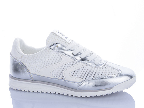 Кроссовки Violeta 2028-1 white-silver в магазине Фонтан Обуви