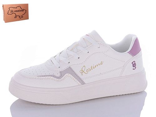 Кроссовки Restime FWB24078 white-purple в магазине Фонтан Обуви