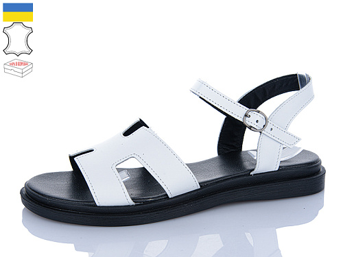 Босоножки Sali 56 білий чор-п.батал в магазине Фонтан Обуви