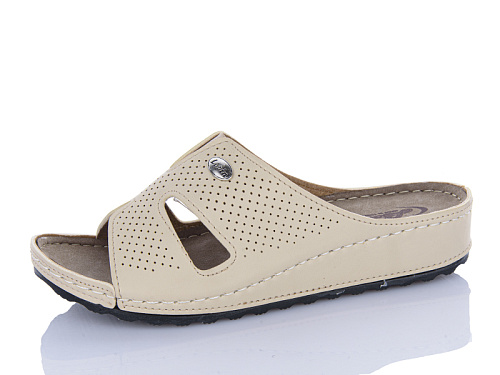 Шлепанцы Sali One 1055 бежевий в магазине Фонтан Обуви