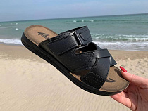 Шлепанцы Gurkem MKB26-6118 black-brown в магазине Фонтан Обуви