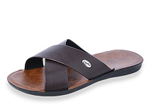 Шлепанцы Jumay SPH хрест коричневий в магазине Фонтан Обуви