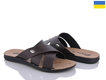 Шлепанцы Gurkem MK2026-005-2 коричневий батал в магазине Фонтан Обуви