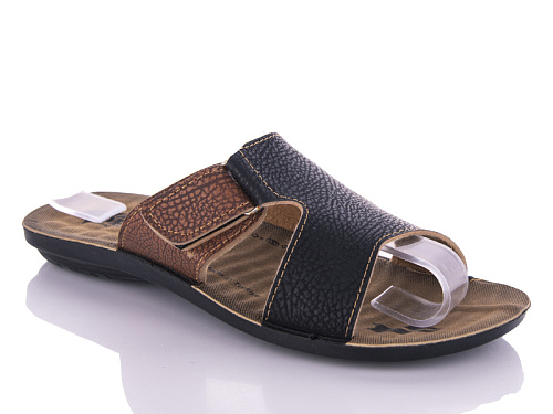 Шлепанцы Gurkem W26-5321 black-camel в магазине Фонтан Обуви