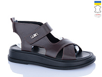 Босоножки Sali 3 коричневий к чор-п. в магазине Фонтан Обуви