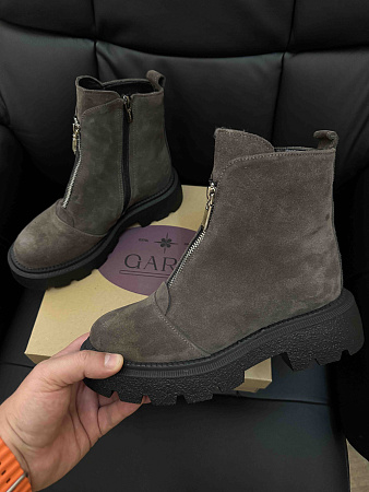 Ботинки Garti 307 корич замш мех в магазине Фонтан Обуви