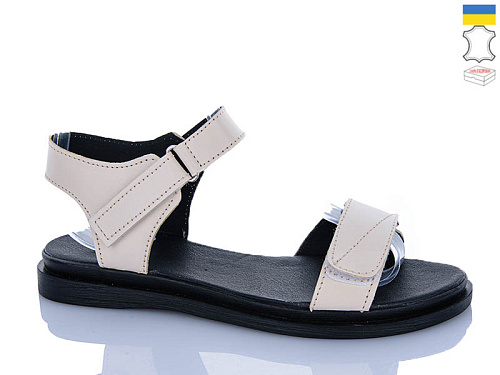 Босоножки Sali 13 бежевий к чор-п. в магазине Фонтан Обуви