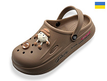 Кроксы Rai Shoes L108 мокко в магазине Фонтан Обуви