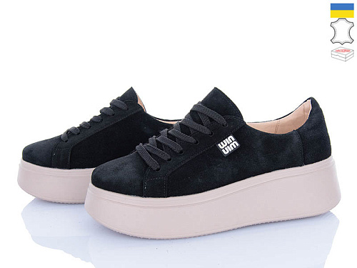 Кроссовки A.N.I.One 50712K чорний замш в магазине Фонтан Обуви