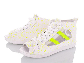 Кеды Viktoria CF017 white-green в магазине Фонтан Обуви