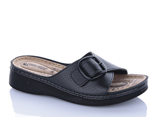 Шлепанцы Sali One 09-65 чорний в магазине Фонтан Обуви