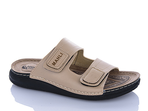 Шлепанцы Oskar 01-16 бежевий в магазине Фонтан Обуви