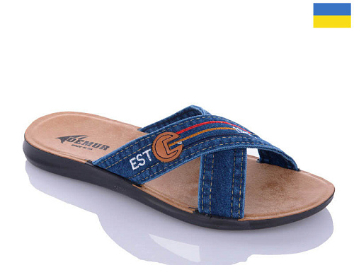 Шлепанцы Gurkem MD2026-3133 синій батал в магазине Фонтан Обуви