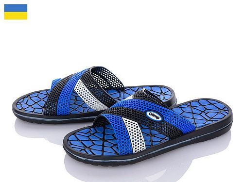 Шлепанцы Олимп Шльопки  M203 синій в магазине Фонтан Обуви