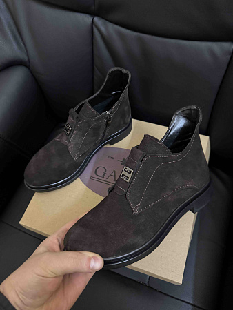 Ботинки Garti 281 корич замш байка в магазине Фонтан Обуви