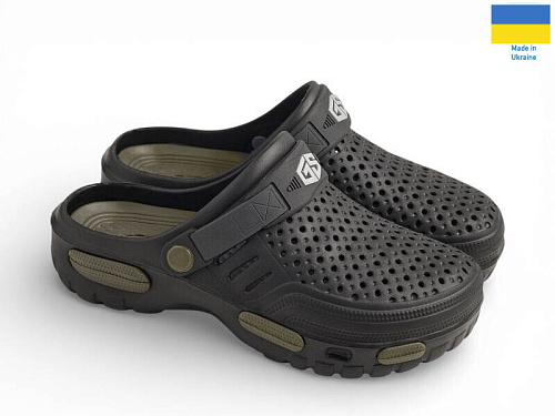 Кроксы Rai Shoes CM118 чорний в магазине Фонтан Обуви