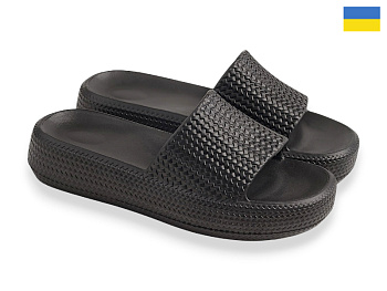 Шлепанцы Rai Shoes ДС78 чорний в магазине Фонтан Обуви