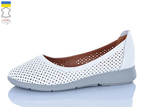 Туфли Sali 003-1 білий сір-п. в магазине Фонтан Обуви