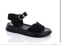 Босоножки 0140 чорний замш в магазине Фонтан Обуви