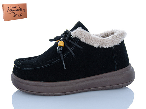 Туфли Restime AWZ26807 black в магазине Фонтан Обуви