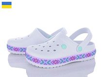 Кроксы Roks Dago 423 білий-фіолетовий в магазине Фонтан Обуви